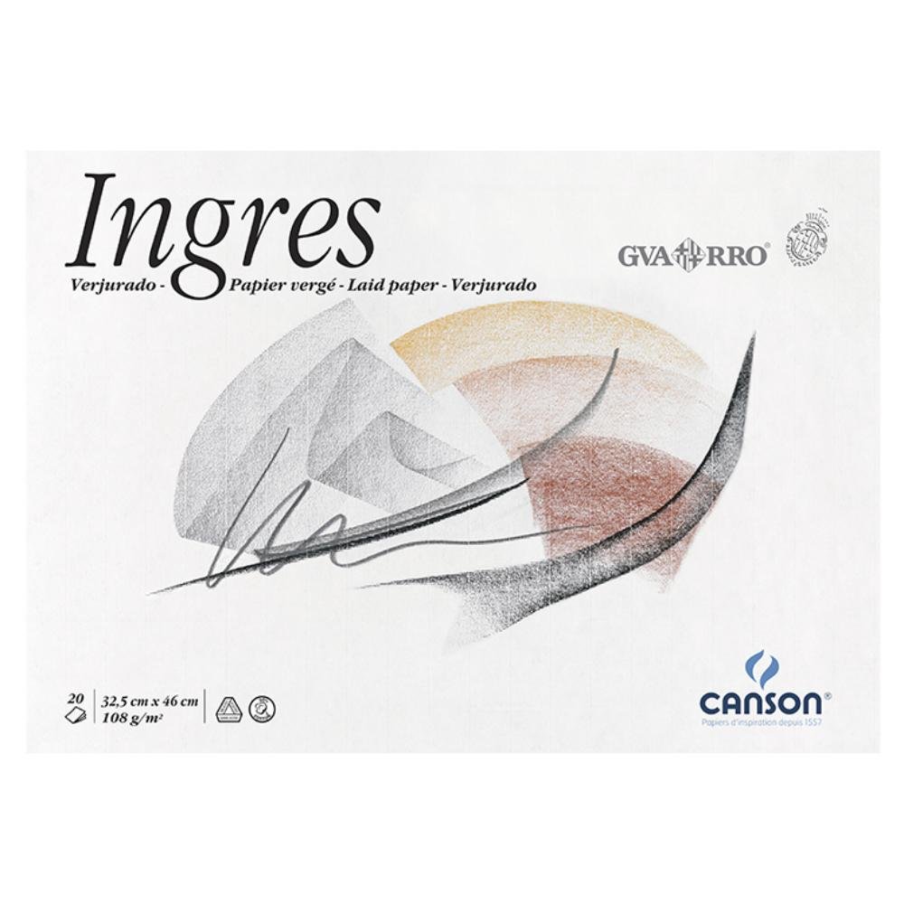 Bloc de Dibujo Canson Guarro Ingres A3 Encolado 20 Hojas 108g