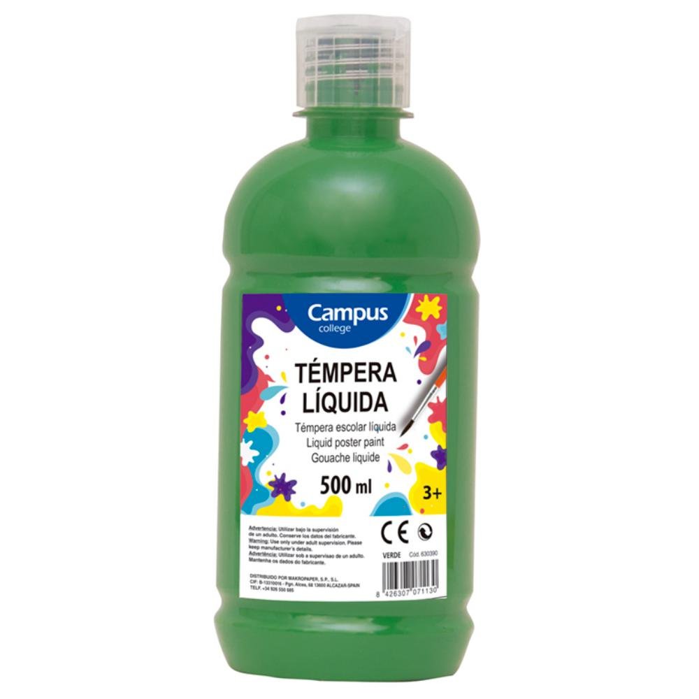 Témpera Campus College 500 ml Verde