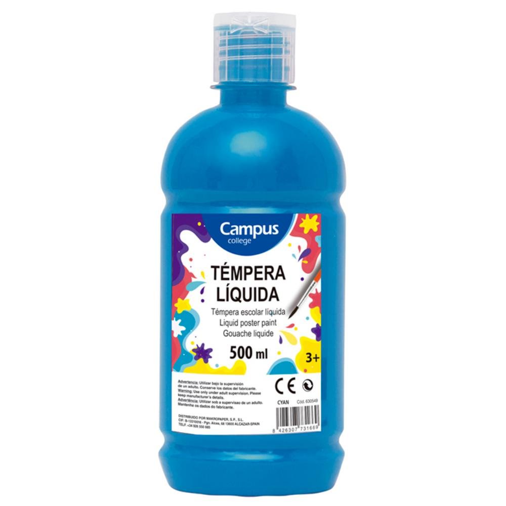 Témpera Campus College 500 ml Azul Cyan