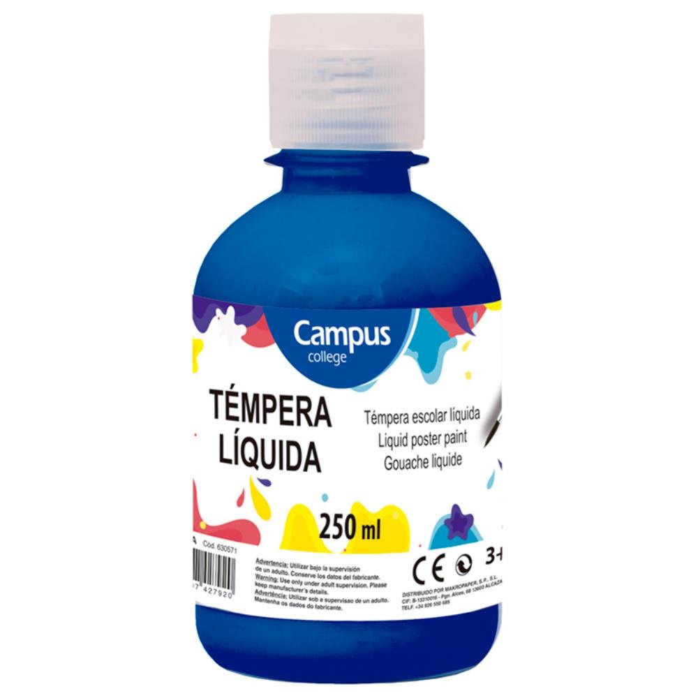 Témpera Campus College 250 ml Azul