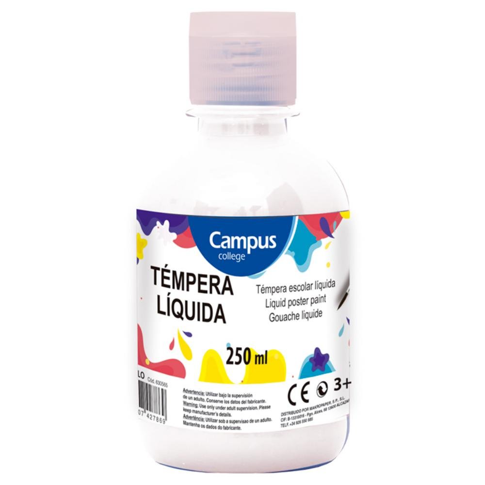 Témpera Campus College 250 ml Blanco