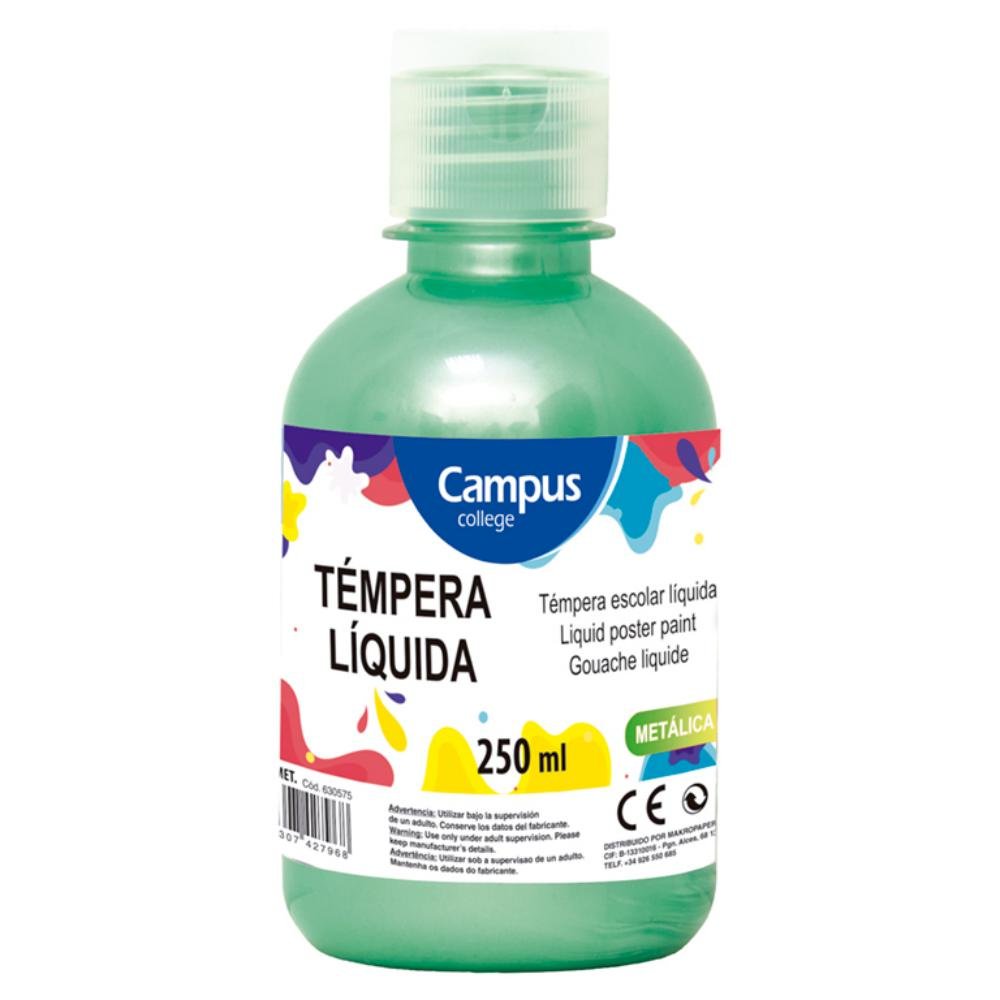 Témpera Campus College 25 ml Verde Metálico