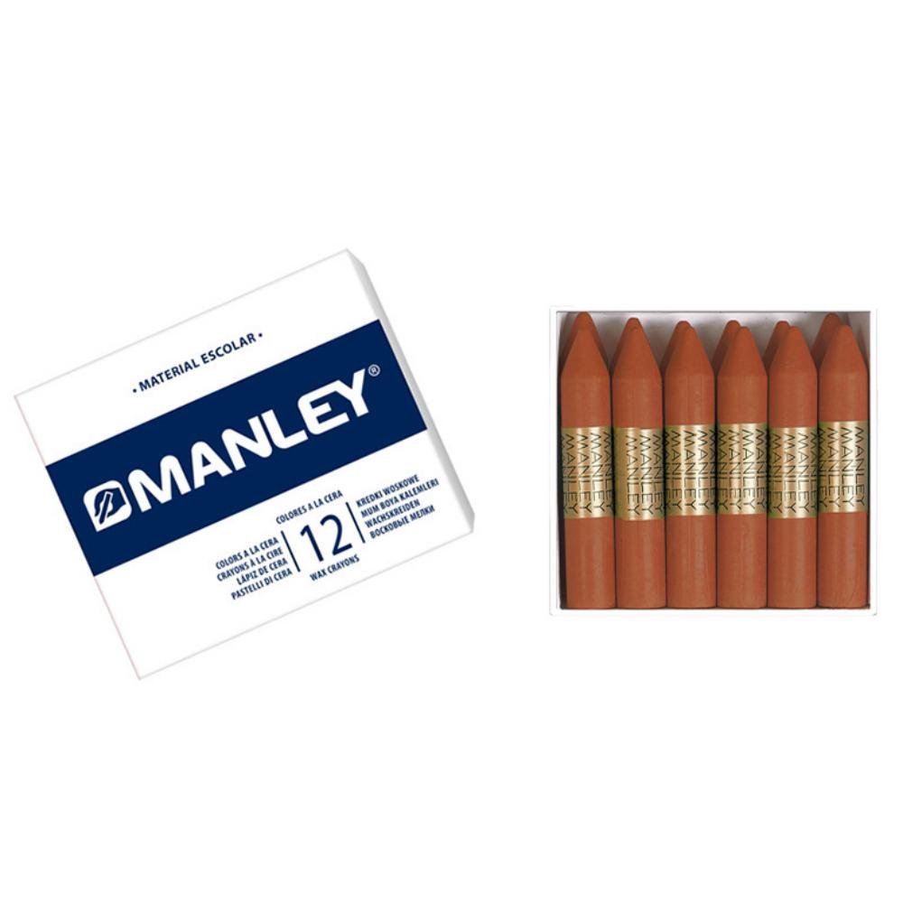 Ceras Blandas Manley Tierra Siena Tostada 12 ud.