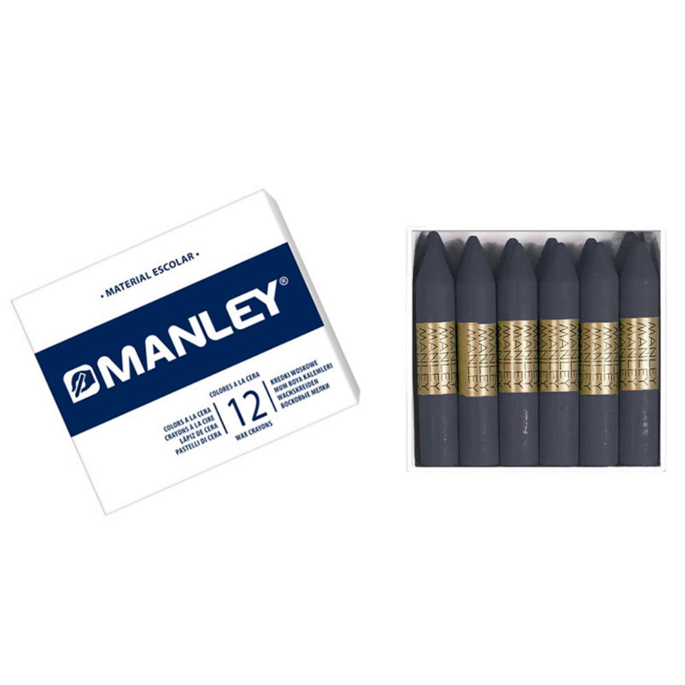 Ceras Blandas Manley Negro 12 ud.