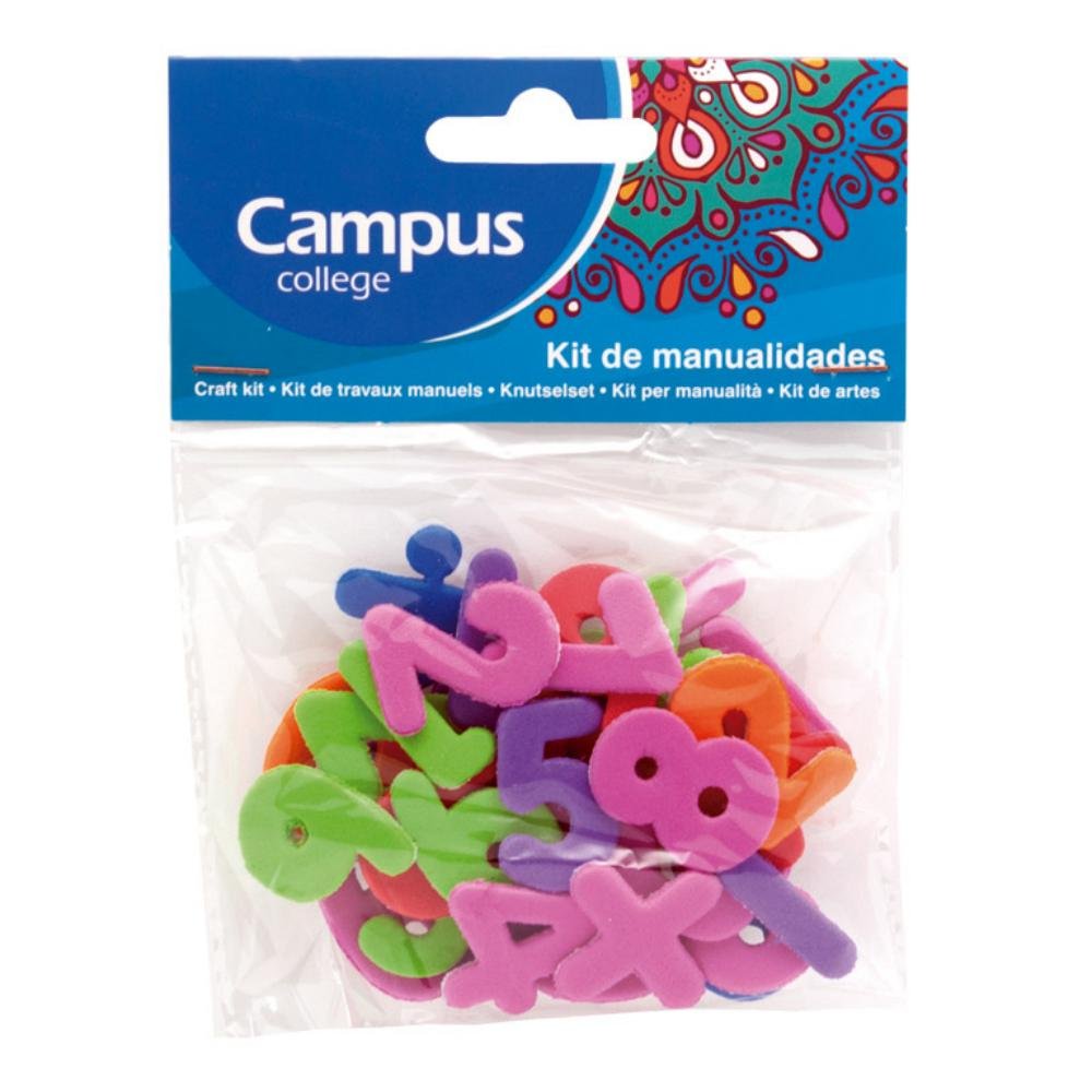 Set Manualidades Campus College Números Goma Eva