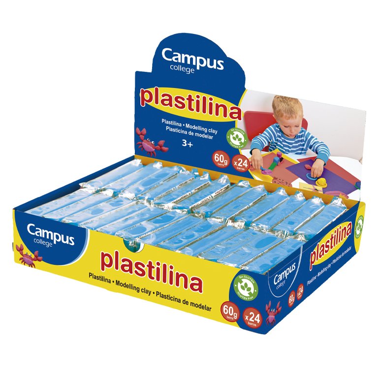 Plastilina Campus College 60g Azul Claro