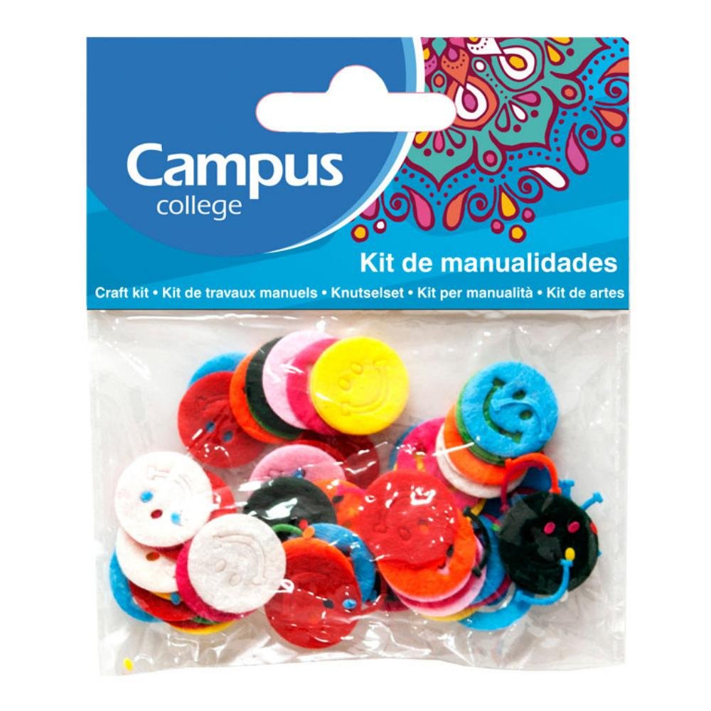 Set Manualidades Campus College Smiley Fieltro