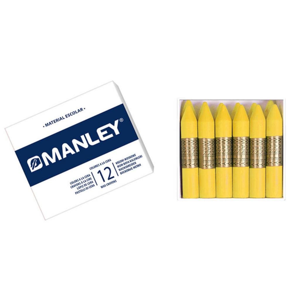 Ceras Blandas Manley Amarillo Claro 12 ud.