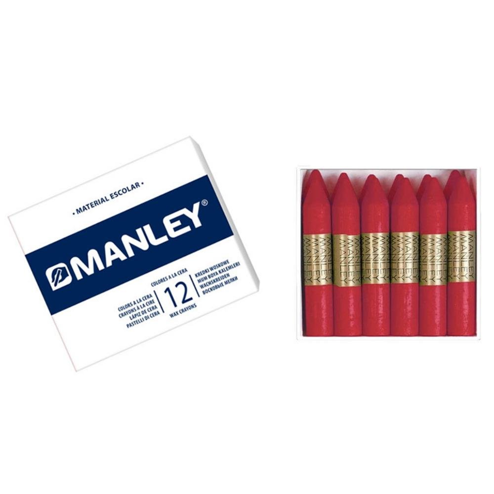 Ceras Blandas Manley Carmín 12 ud.