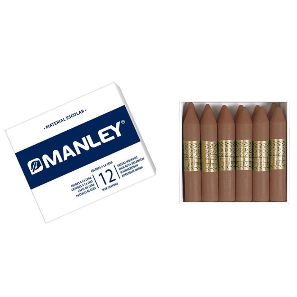Ceras Blandas Manley Tierra Sombra Tostada 12 ud.