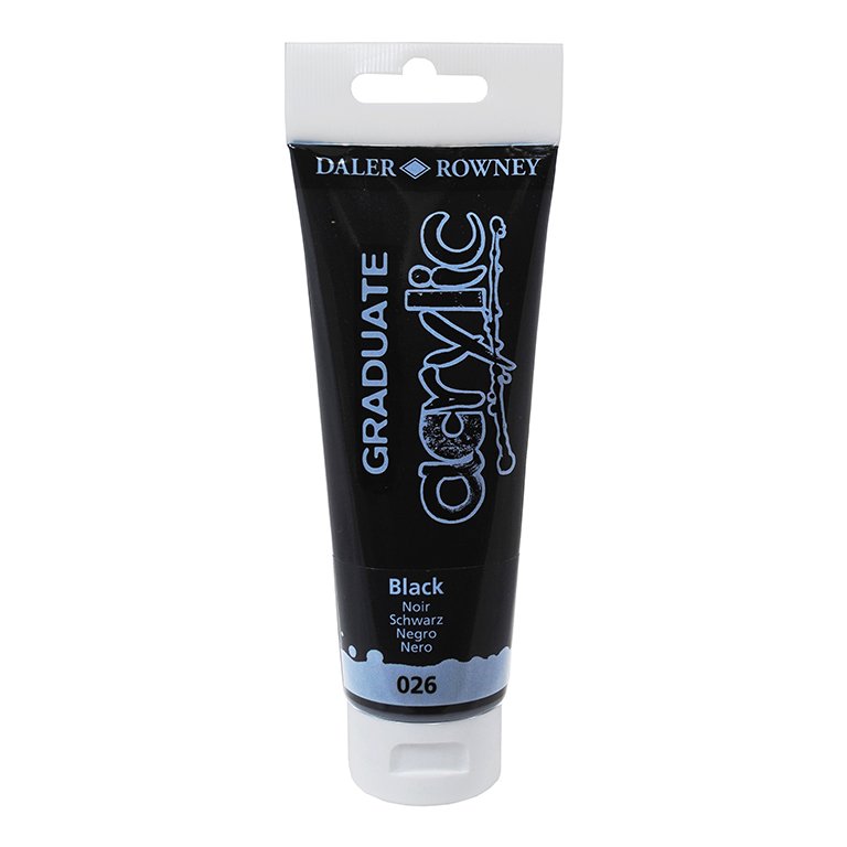 Pintura Acrílica Daler Rowney Graduate Acrylic 120 ml Negro