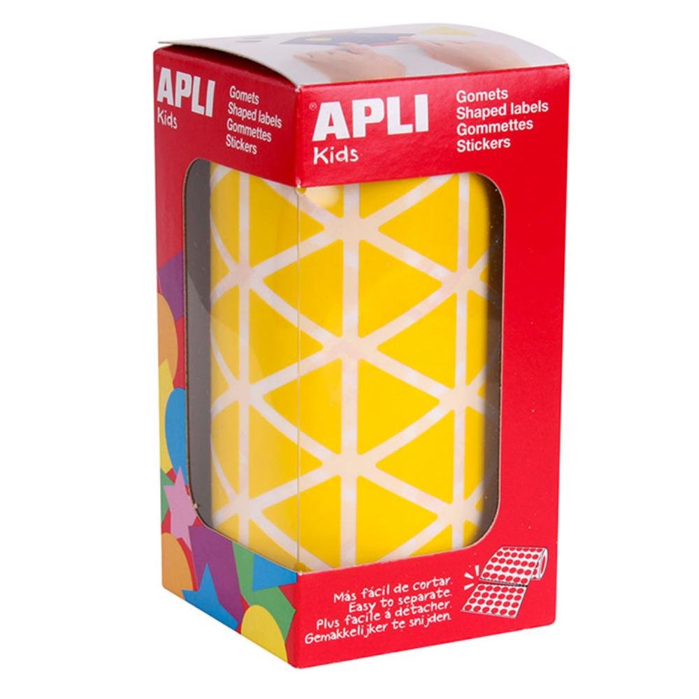 Gomets Formas Geométricas Apli Triángulo 20 mm Amarillo