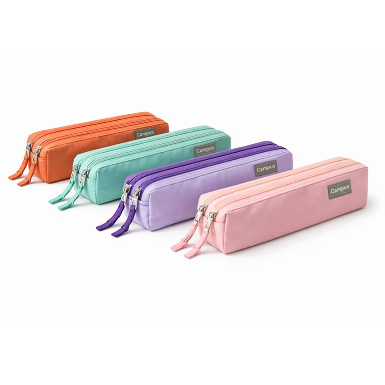 Portatodo Campus College Waterproof Cuadrado 2 Cremalleras 4 Colores