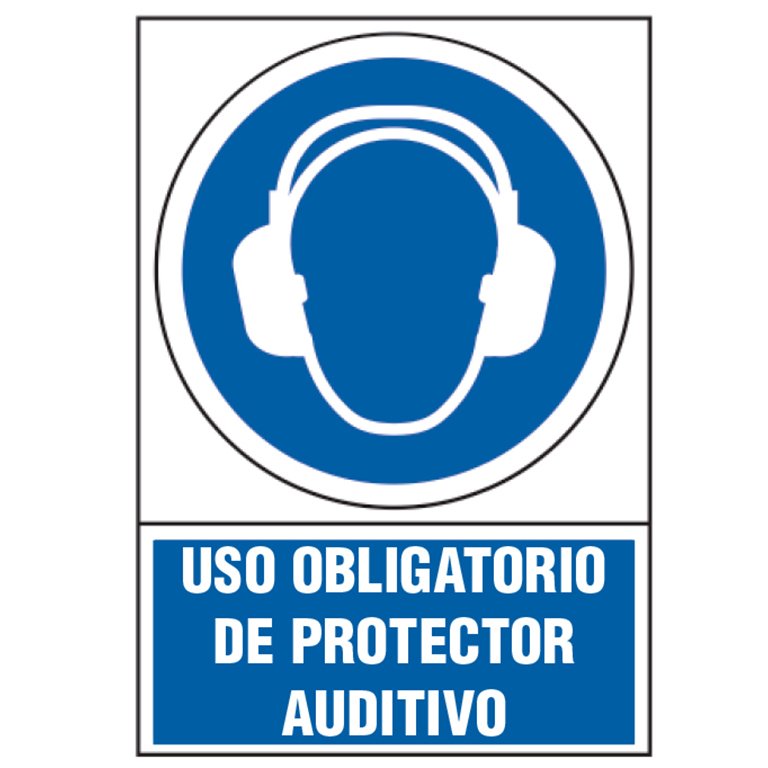 Pictograma Cofan Uso Obligatorio de Protector Auditivo